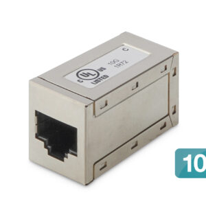 Mod. coupler 1-1 RJ45 Cat6 10x