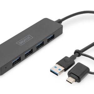 USB Hub 4P. USB 3.0 Slim 0,2m