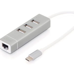 USB Hub 3x USB 2.0 Lan Typ-C