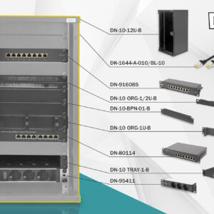 10" Netzwerk-Set 12U Schwarz