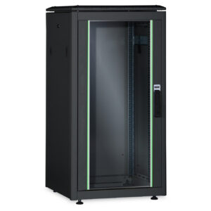 19" Schrank 26HE Glastür Black