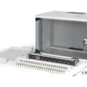 19" Netzwerk-Set, 7HE Wandgehäuse und Zubehör, gr