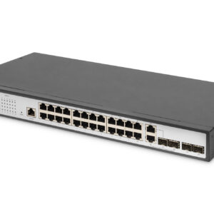 19" Switch, 24xGBIT 4xSFP Man.