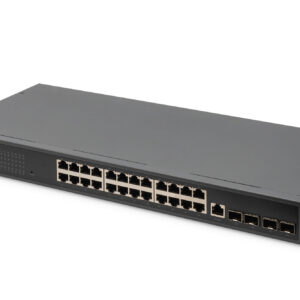 19" Switch 24xGB 4xSFP+ L2+