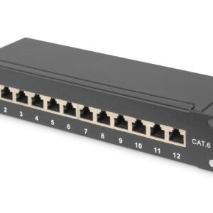 10" CAT.6 Patchpanel, 12xRJ45