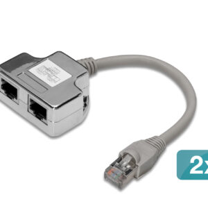 2x CAT 5e Patchkabel-Adapter, 2x CAT 5e, geschirmt