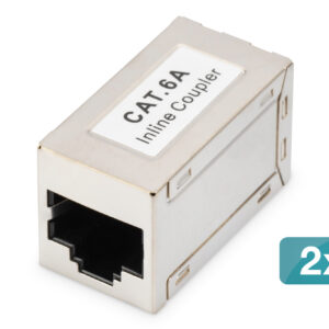 Mod.coupler 1-1 RJ45 Cat6a 2x