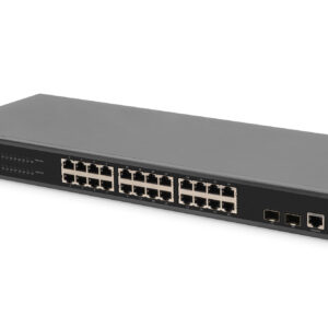19" GB Man. Switch 26p 2xSFP, PoE
