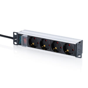 1HE Aluminium PDU, 254 mm (10") Rack-Montage,
