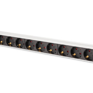 1U Alu PDU,rackmount.,8x CEE 7/7 outlet,1x Stecker