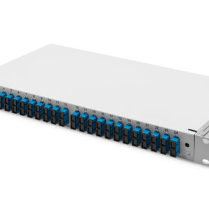 FO splice box, 1U, equipped, 24x SC DX, OS2