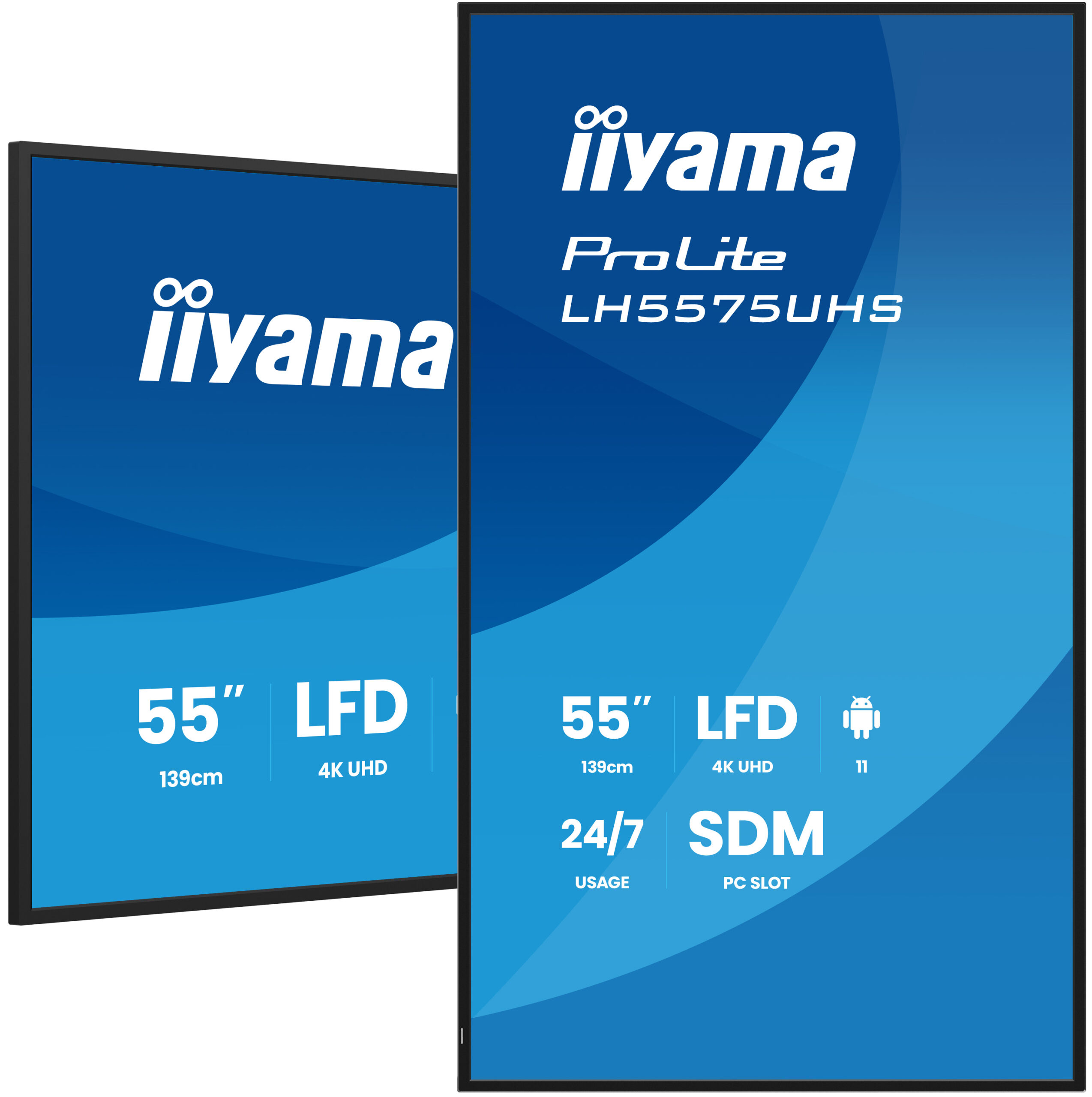 55" 3840x2160, UHD IPS panel, Haze 25%,