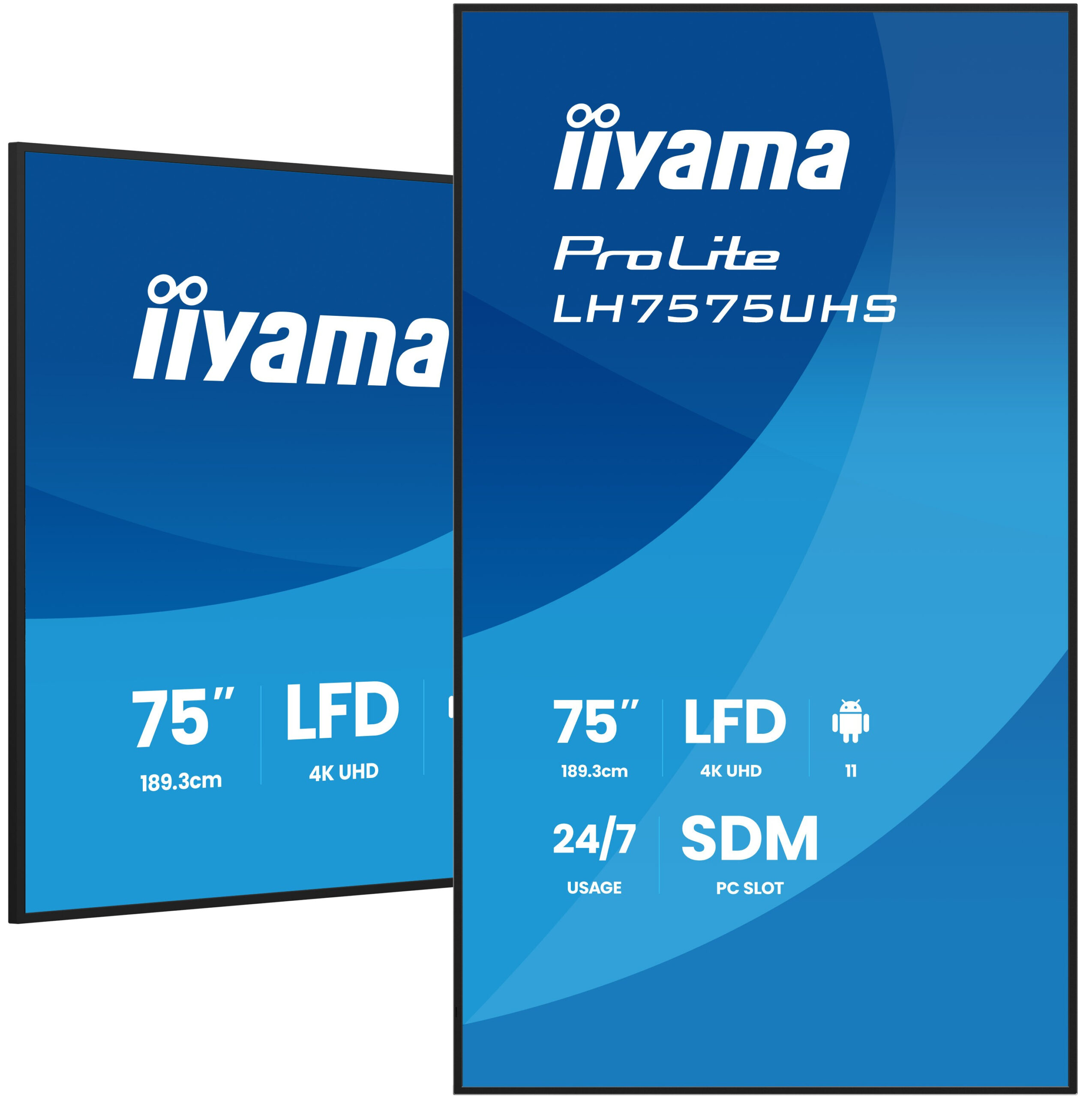 75" 3840x2160, UHD IPS panel, Haze 25%,