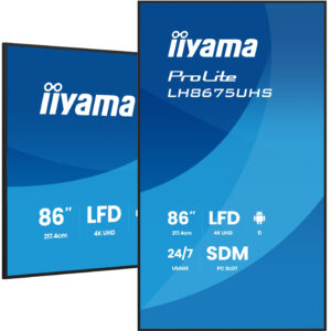 86" 3840x2160, UHD IPS panel, Haze 25%,
