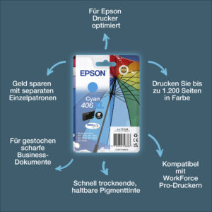 Epson 406XL - 12.5 ml - XL - Cyan - orig