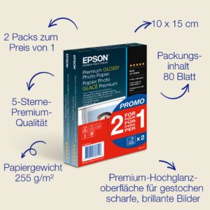Epson Fotopapier hochglänzend 10x15 / 2