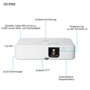 Epson CO-FH02 - 3-LCD-Projektor - tragba