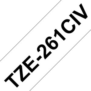 Brother TZe-261 - Schwarz auf Weiß - Rol
