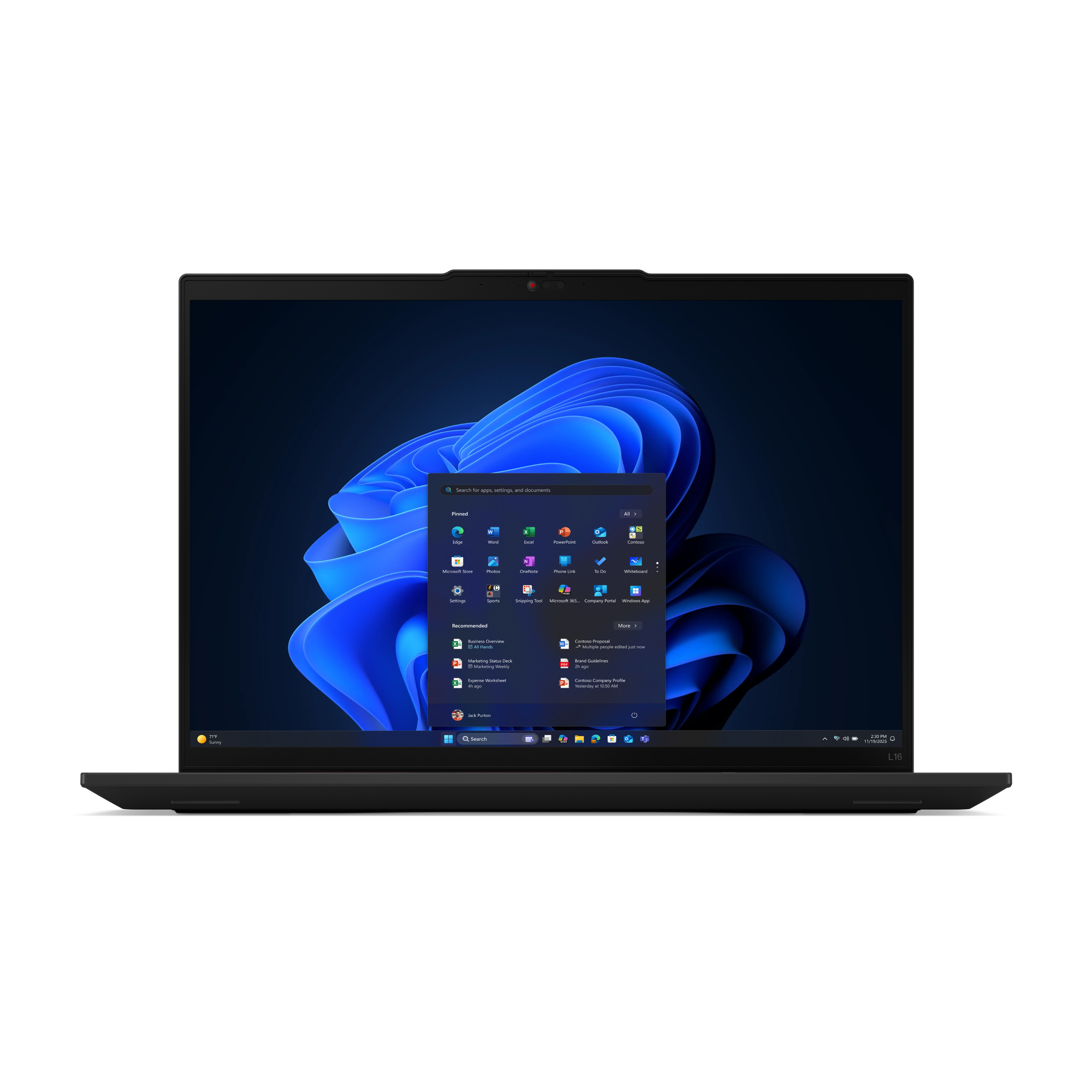 Lenovo ThinkPad L16 Gen 2 21SA - 180°-Sc