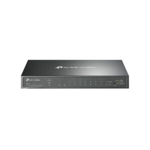Omada by tp-link Switch full managed Layer2 10 Port • 8x 1 GbE • PoE Budget 61 Watt • 8x PoE at • 2x SFP • 10” • Lüfterlos, Omada • SG2210P