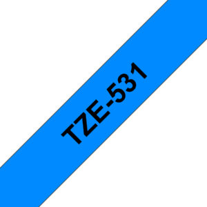 Brother TZe-531 - Schwarz auf Blau - Rol
