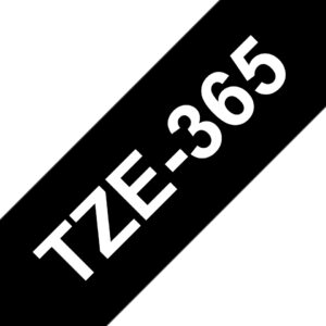 Brother TZe-365 - Weiß auf Schwarz - Rol