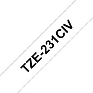 Brother TZe-231CIV - Schwarz auf Weiß -