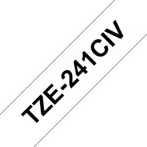 Brother TZe-241CIV - Schwarz auf Weiß -