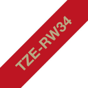 Brother TZe-RW34 - Gold auf Weinrot - Ro
