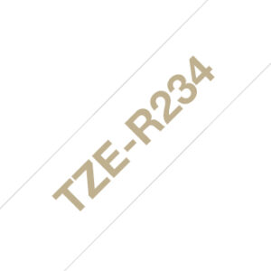 Brother TZe-R234 - Gold auf Weiß - Rolle