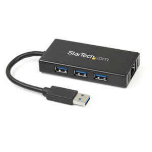 Portable USB 3.0 Hub w/ Gigabit Ethernet