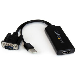 VGA to HDMI Adapter w/ USB Power & Audio