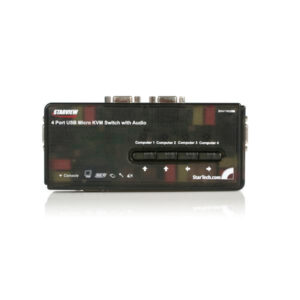 4 Port USB KVM Switch w/ Audio & Cables