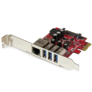 3Pt PCIe USB 3.0 Card + Gigabit Ethernet