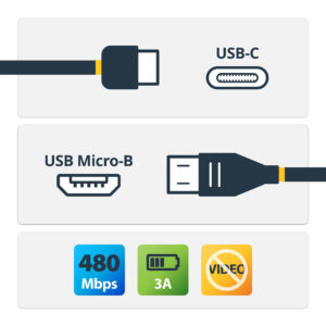 StarTech USB C to Micro USB Cable 2m 6ft