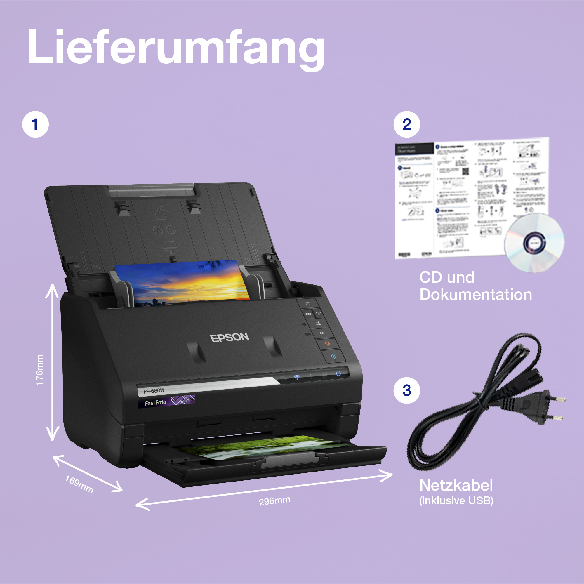 Epson FastFoto FF-680WDokumentenscanner