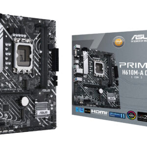 ASUS PRIME H610M-A D4-CSM S1700/DDR4/DP-HDMI-VGA/2xM.2/µATX