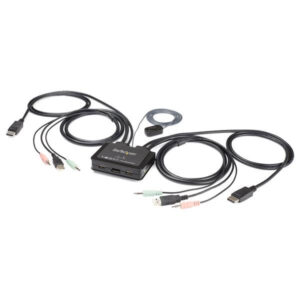 2Port 4K DisplayPort KVM Switch w/Cables