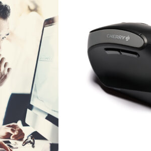 CHERRY Mouse MW 4500 (RIGHT) Wireless Ergonomic Vertical 45° Design, Vertical, für Rechtshänder