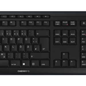 CHERRY Desktop STREAM COMFORT Wireless [DE] black Mouse+Keyboard, Fullsize, Silent