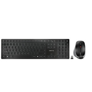 CHERRY Desktop DW 9500 SLIM [ES] WL AES black/grey BT Lithium Akku - wochenlange Nutzung ohne Aufladung