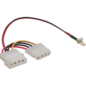 inLine®Lüfter Adapterkabel 3pol Lüfter an 4Pol Netzteil