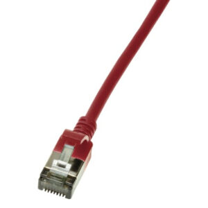 Kabel LAN U/FTP (Patchkabel) SLIM CAT6 0,3m red