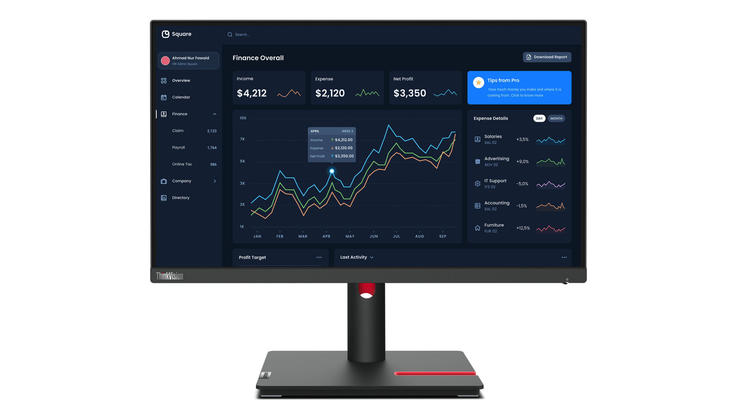 Lenovo ThinkVision T22i-30 - LED-Monitor