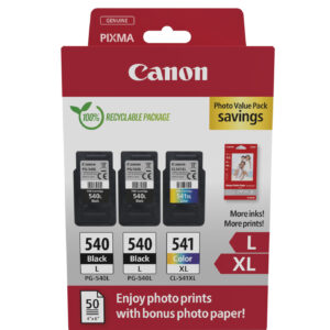 Canon PG-540L x2/CL-541XL Photo Paper Va