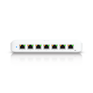 Ubiquiti Switch full managed Layer2 8 Port • 8x GbE • PoE Budget 42W • 7x PoE at • 1x PoE bt In • Desktop • Lüfterlos • UniFi • USW-Ultra
