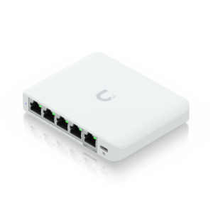 Ubiquiti Switch smart managed Layer2 5 Port • 5x GbE • 1x PoE at In • Desktop • Lüfterlos • UniFi • USW-Flex-2.5G-5
