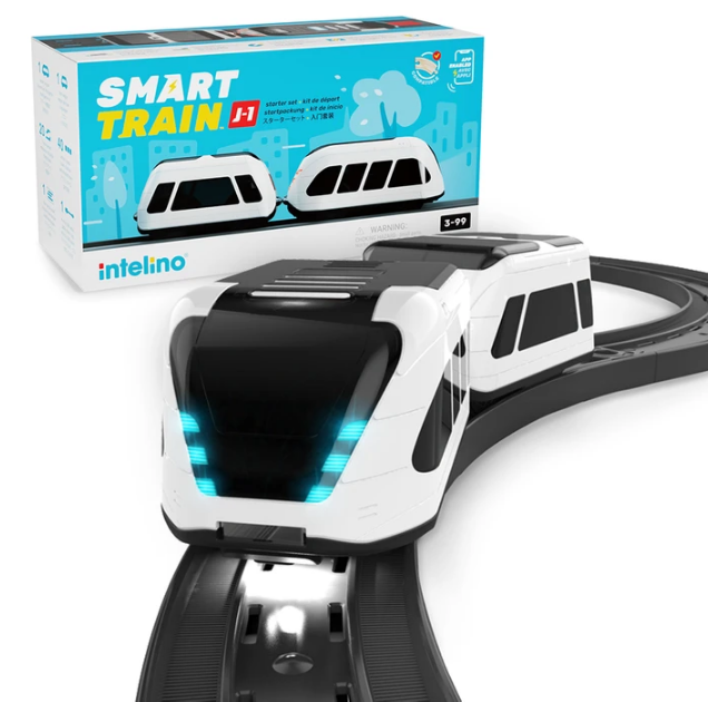 Intelino MINT Eisenbahn "Smart Train" ab 3 Jahren - 4 Programmiermodi bis hin zu Phyton