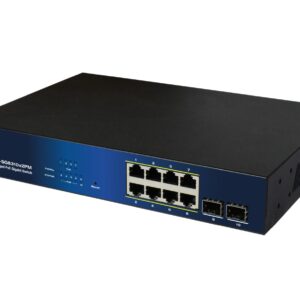 ALLNET Switch smart managed Layer2 10 Port • PoE Budget 140W • 8x PoE at • 2x SFP • 19" • Lüfterlos • ALL-SG8310v2PM