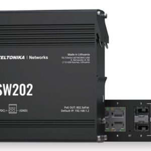 Teltonika · Switch · TSW202 · 8 Port Gigabit Industrial managed PoE+ Switch, 2 SFP